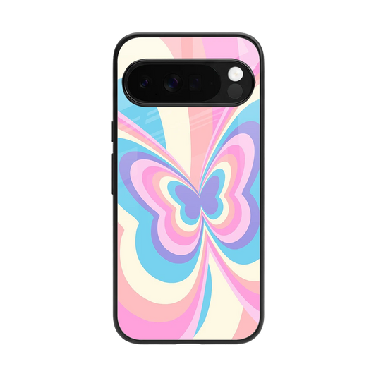 Y2K Vibrant Butterfly back phone cover | glass case for google pixel 10 pro xl