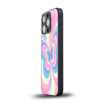 Y2K Vibrant Butterfly iphone 12 pro mobile cover | shockproof glass phone case