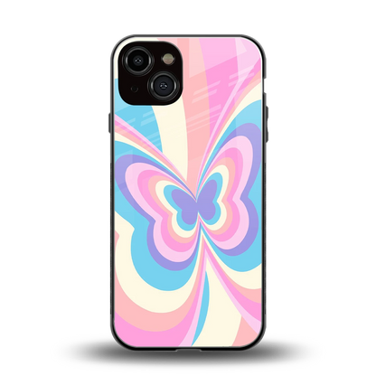 Y2K Vibrant Butterfly back phone cover | glass case for iphone 14