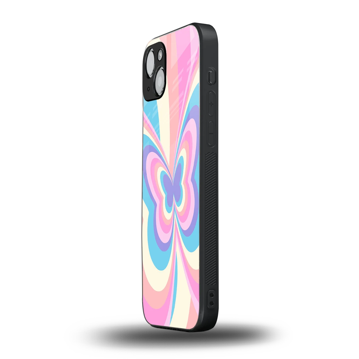 Y2K Vibrant Butterfly iphone 14 mobile cover | shockproof glass phone case