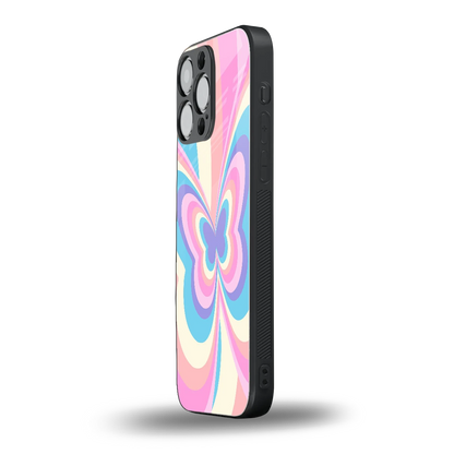 Y2K Vibrant Butterfly iphone 15 pro max mobile cover | shockproof glass phone case