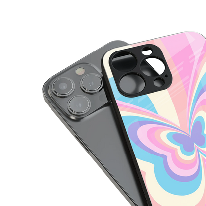 Y2K Vibrant Butterfly stylish phone case for iPhone 16 | glossy glass and slim fit