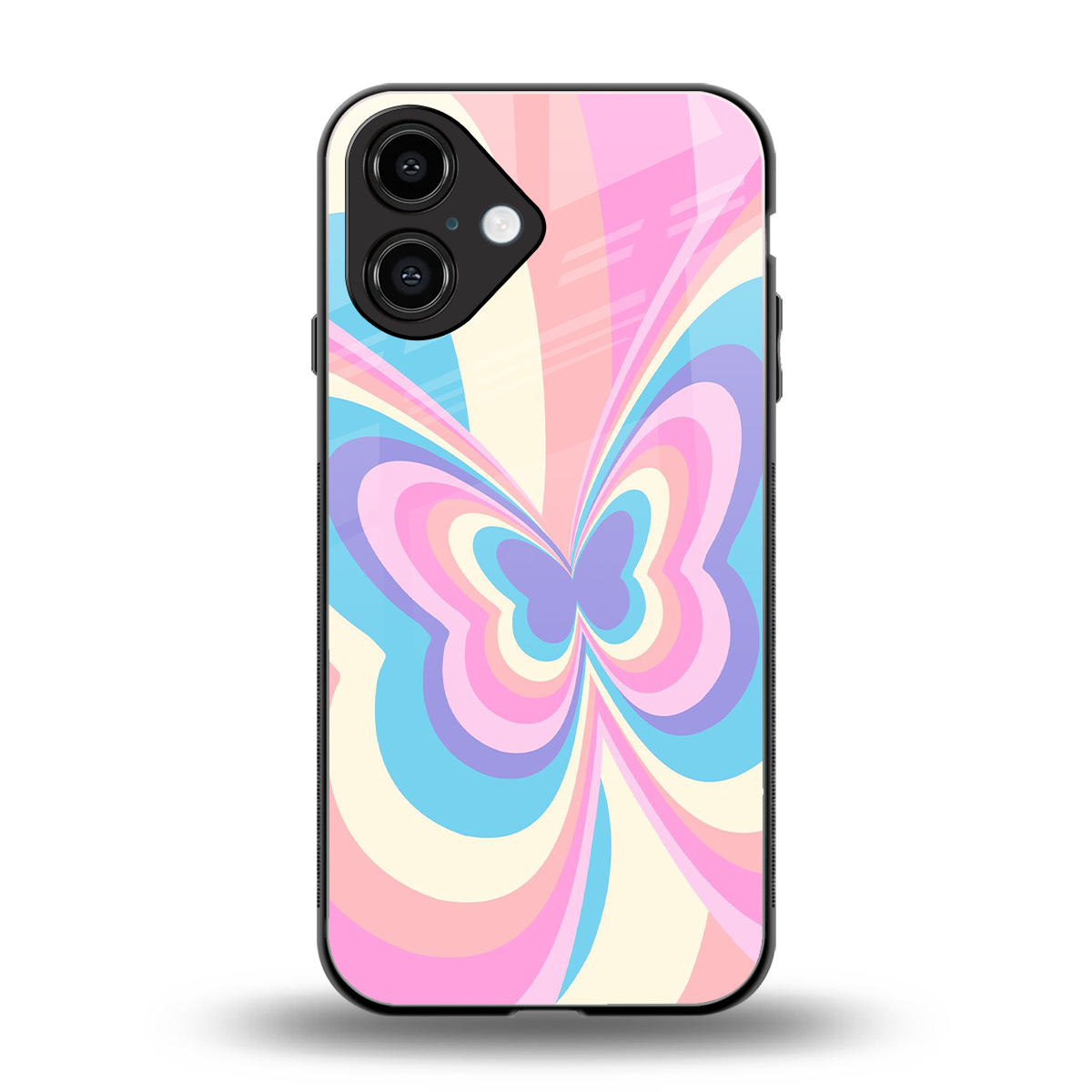 Y2K Vibrant Butterfly back phone cover | glass case for iphone 16