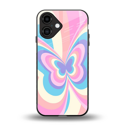 Y2K Vibrant Butterfly back phone cover | glass case for iphone 16