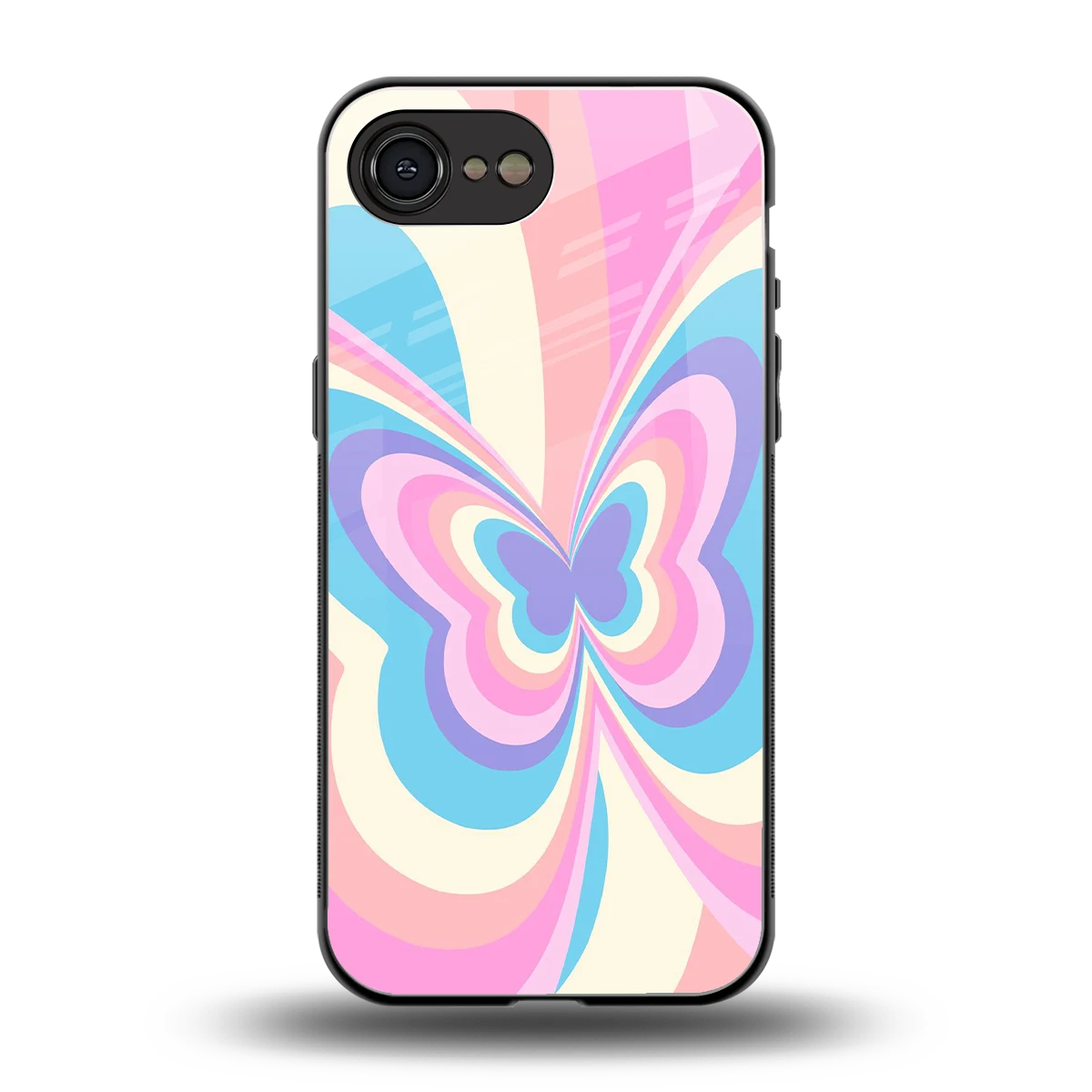 Y2K Vibrant Butterfly back phone cover | glass case for iphone 17e