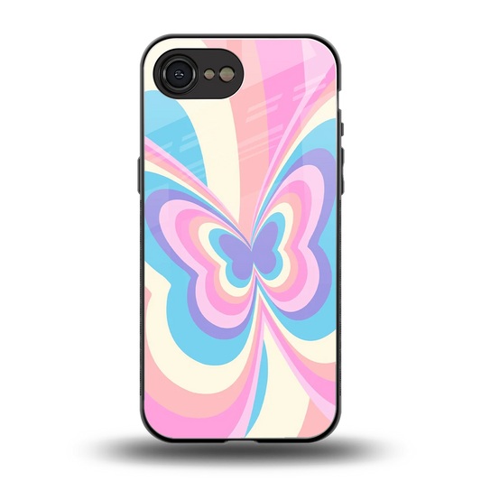 Y2K Vibrant Butterfly back phone cover | glass case for iphone 17e