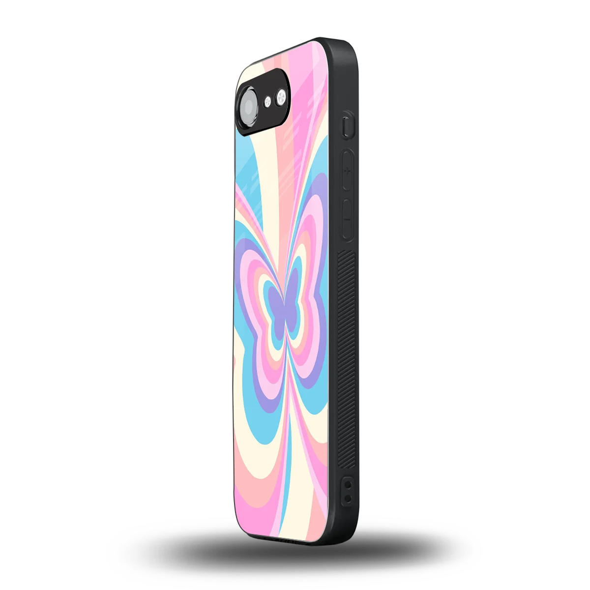 Y2K Vibrant Butterfly iphone 16e mobile cover | shockproof glass phone case