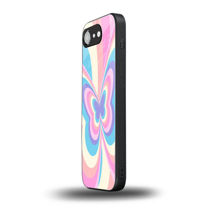 Y2K Vibrant Butterfly iphone 17e mobile cover | shockproof glass phone case