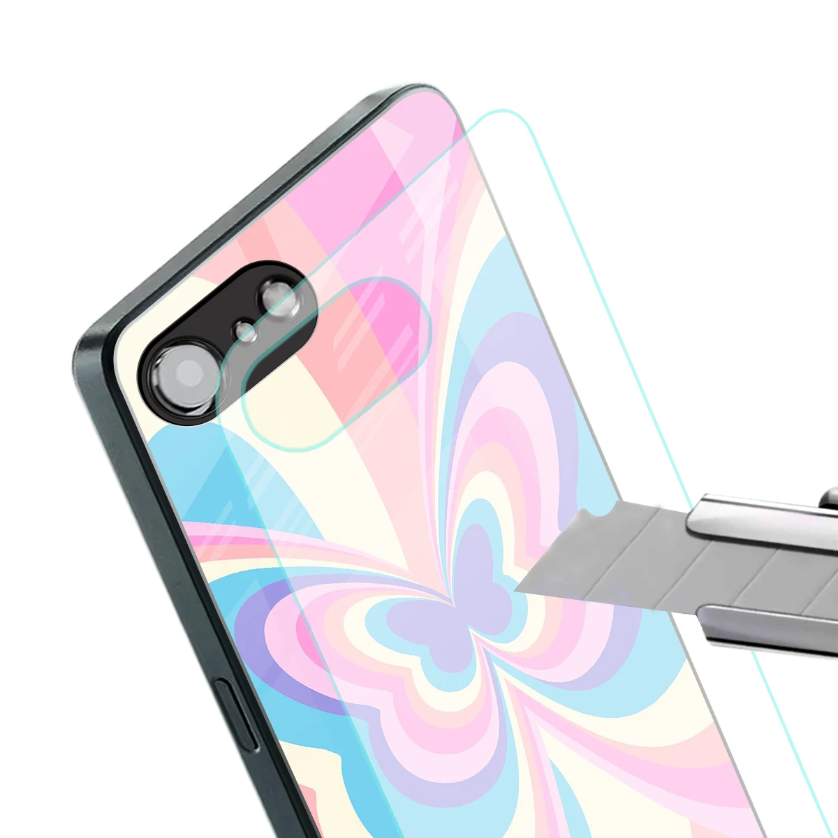 Y2K Vibrant Butterfly stylish phone case for iphone 17e | glossy glass and slim fit