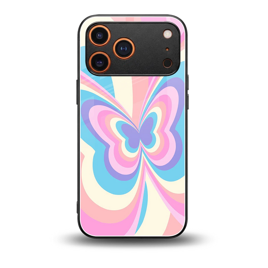 Y2K Vibrant Butterfly back phone cover | glass case for iphone 17 pro max