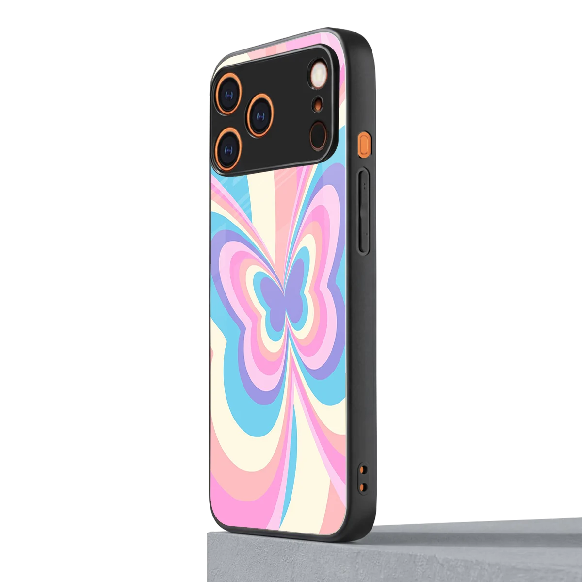 Y2K Vibrant Butterfly iphone 17 pro max mobile cover | shockproof glass phone case