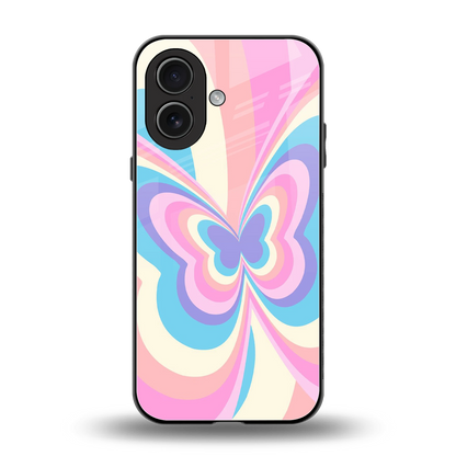 Y2K Vibrant Butterfly back phone cover | glass case for iphone 17
