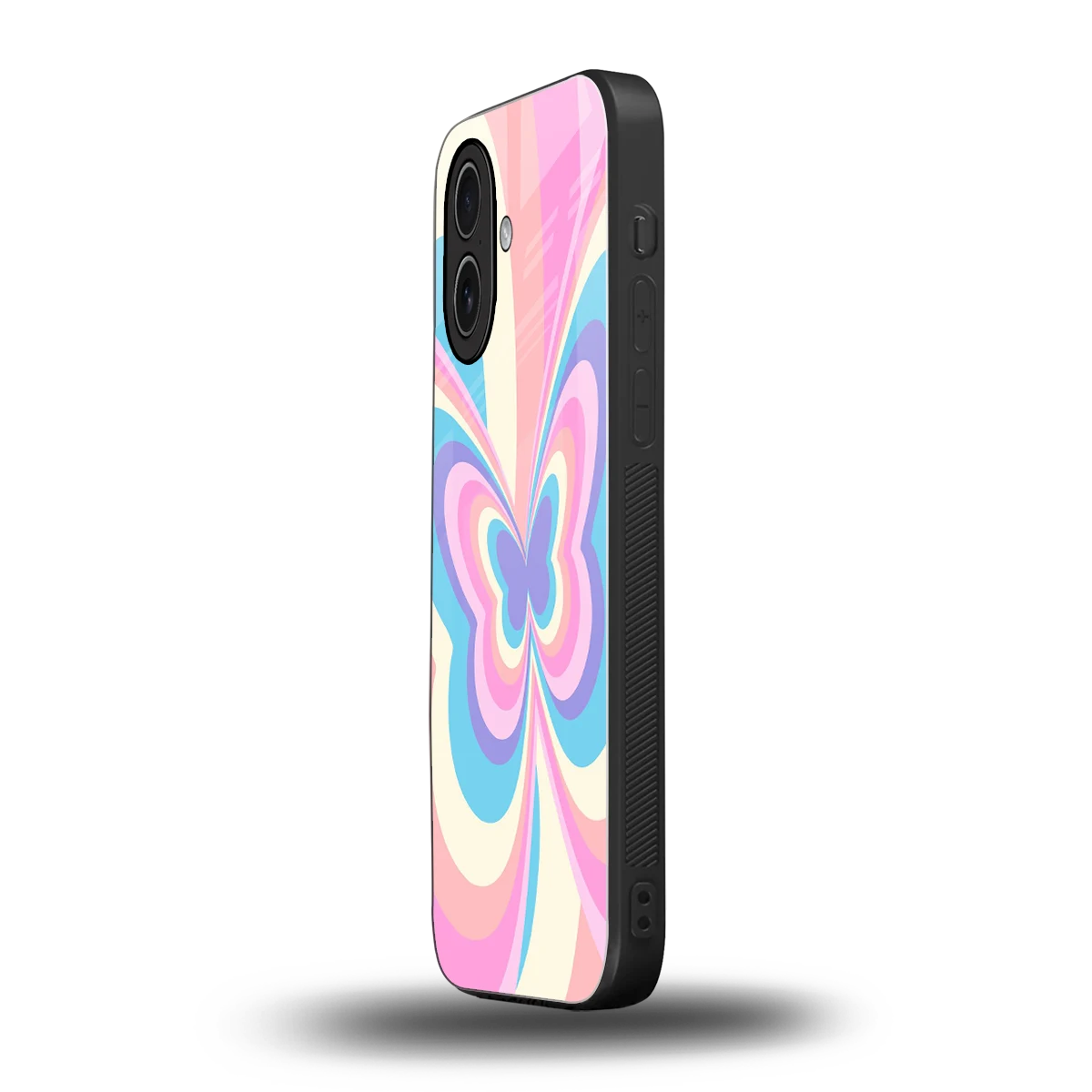 Y2K Vibrant Butterfly iphone 17 mobile cover | shockproof glass phone case