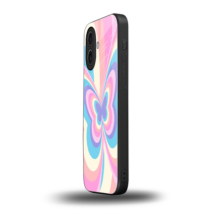 Y2K Vibrant Butterfly iphone 17 mobile cover | shockproof glass phone case