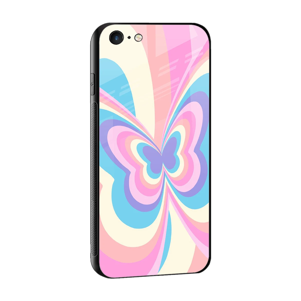 Y2K Vibrant Butterfly sleek iphone 6 cover with tempered glass back and TPU edges
