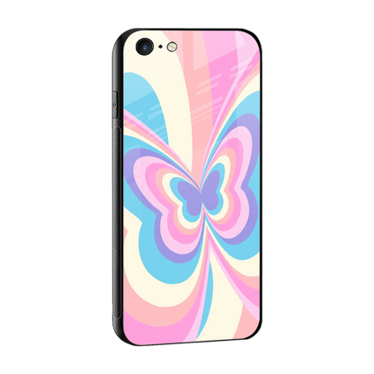 Y2K Vibrant Butterfly sleek iphone 6s plus cover with tempered glass back and TPU edges