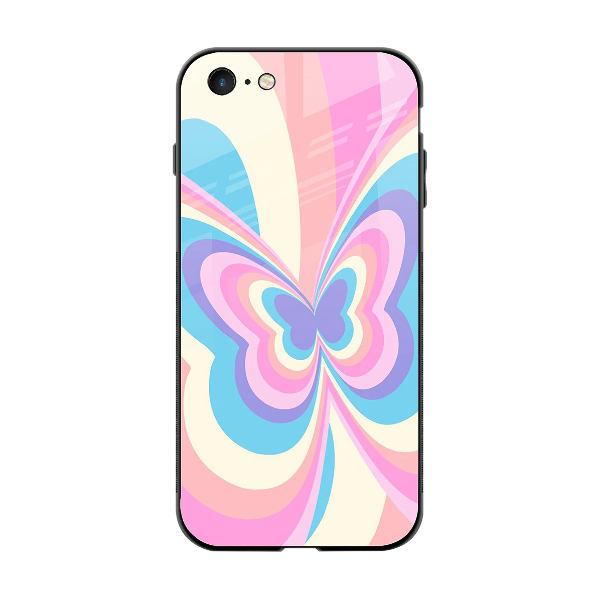 Y2K Vibrant Butterfly back phone cover | glass case for iphone 6