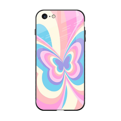Y2K Vibrant Butterfly back phone cover | glass case for iphone 6s plus