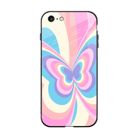 Y2K Vibrant Butterfly back phone cover | glass case for iphone 6s plus