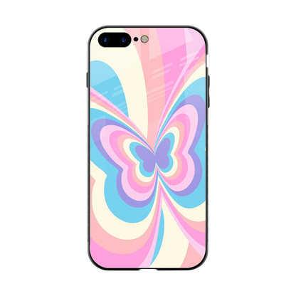 Y2K Vibrant Butterfly back phone cover | glass case for iphone 8 plus