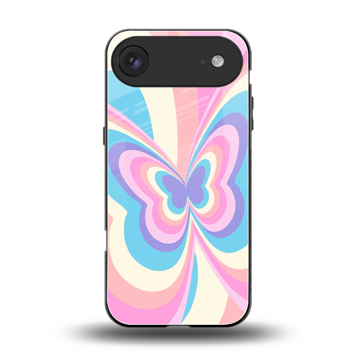Y2K Vibrant Butterfly back phone cover | glass case for iphone air
