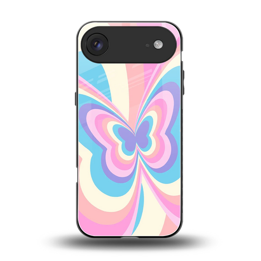 Y2K Vibrant Butterfly back phone cover | glass case for iphone air