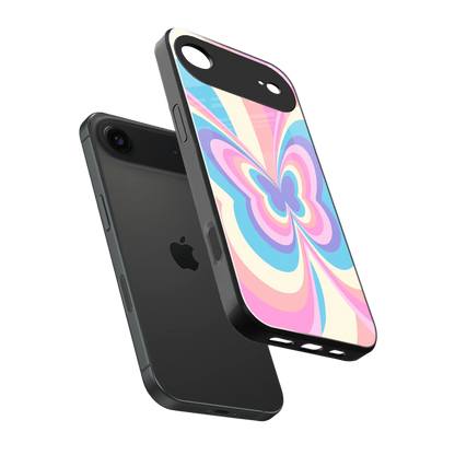 Y2K Vibrant Butterfly sleek iphone air cover with tempered glass back and TPU edges