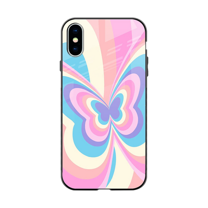Y2K Vibrant Butterfly back phone cover | glass case for iphone x