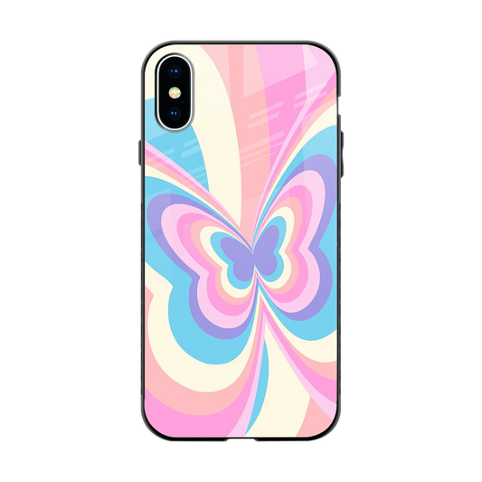 Y2K Vibrant Butterfly back phone cover | glass case for iphone x