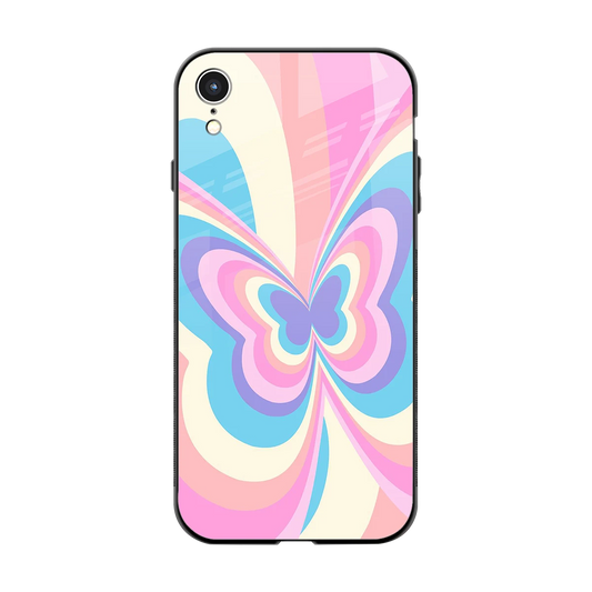 Y2K Vibrant Butterfly back phone cover | glass case for iphone xr