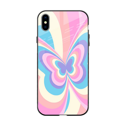 Y2K Vibrant Butterfly back phone cover | glass case for iphone xs max