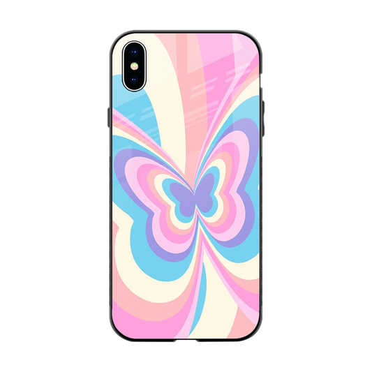Y2K Vibrant Butterfly back phone cover | glass case for iphone xs max