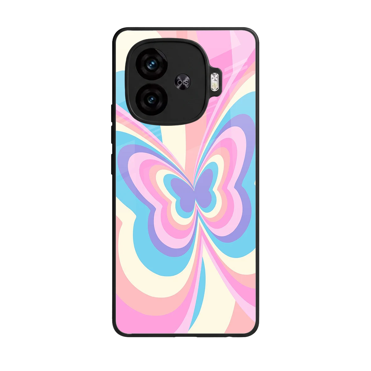 Y2K Vibrant Butterfly back phone cover | glass case for iqoo neo 10r 5g