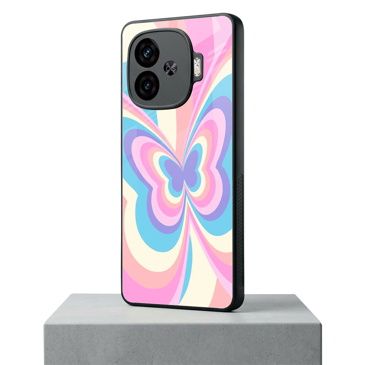 Y2K Vibrant Butterfly iqoo neo 10r 5g mobile cover | shockproof glass phone case