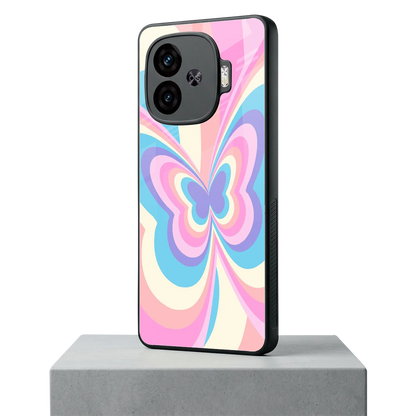 Y2K Vibrant Butterfly iqoo neo 10r 5g mobile cover | shockproof glass phone case