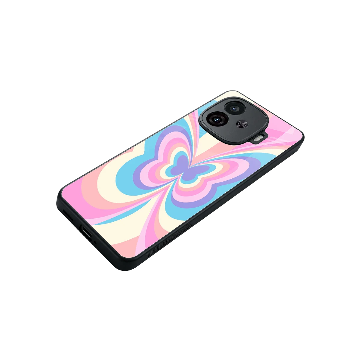 Y2K Vibrant Butterfly stylish phone case for iqoo neo 10r 5g | glossy glass and slim fit