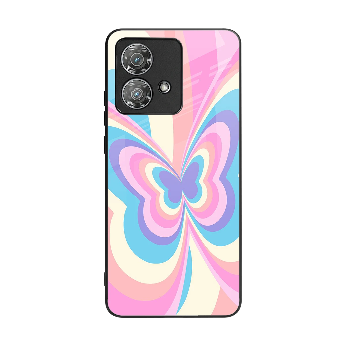 Y2K Vibrant Butterfly back phone cover | glass case for motorola edge 40 neo 5g