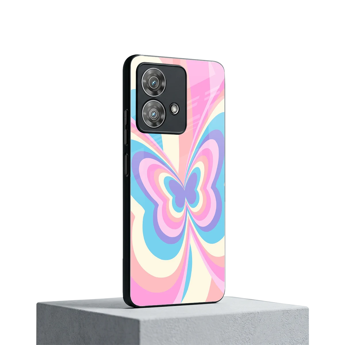 Y2K Vibrant Butterfly motorola edge 40 neo 5g mobile cover | shockproof glass phone case