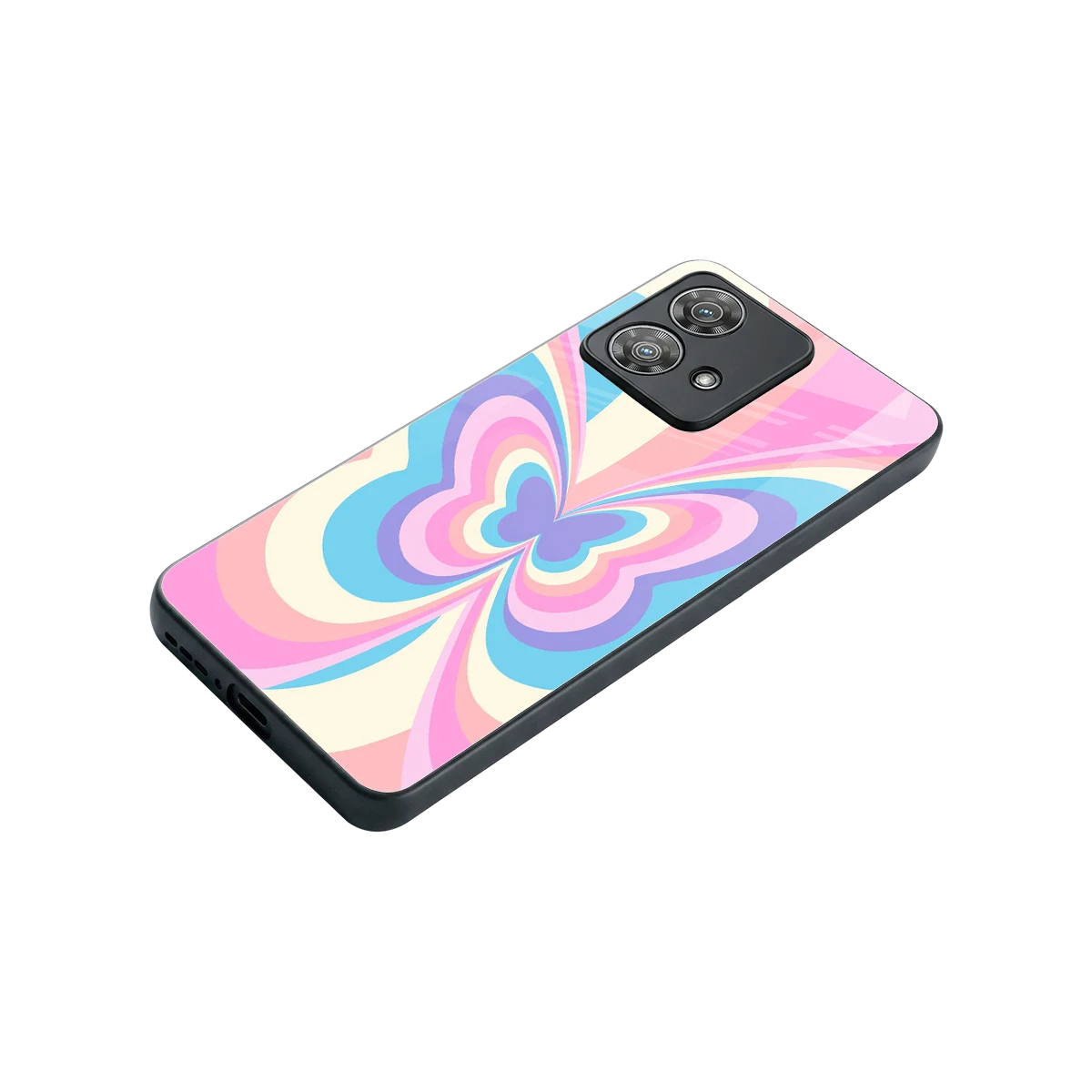 Y2K Vibrant Butterfly stylish phone case for motorola edge 40 neo 5g | glossy glass and slim fit