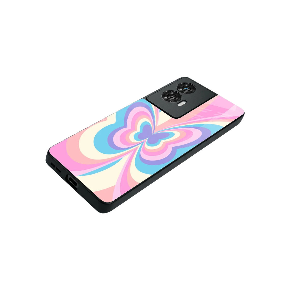 Y2K Vibrant Butterfly stylish phone case for motorola edge 50 fusion | glossy glass and slim fit