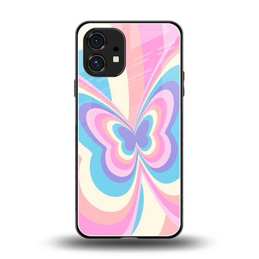 Y2K Vibrant Butterfly back phone cover | glass case for nothing phone 1