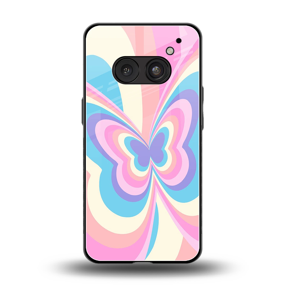 Y2K Vibrant Butterfly back phone cover | glass case for nothing phone 2a plus