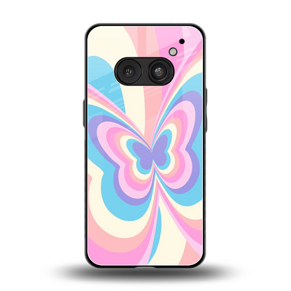 Y2K Vibrant Butterfly back phone cover | glass case for nothing phone 2a plus