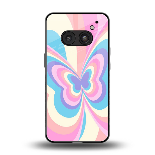 Y2K Vibrant Butterfly back phone cover | glass case for nothing phone 2a plus