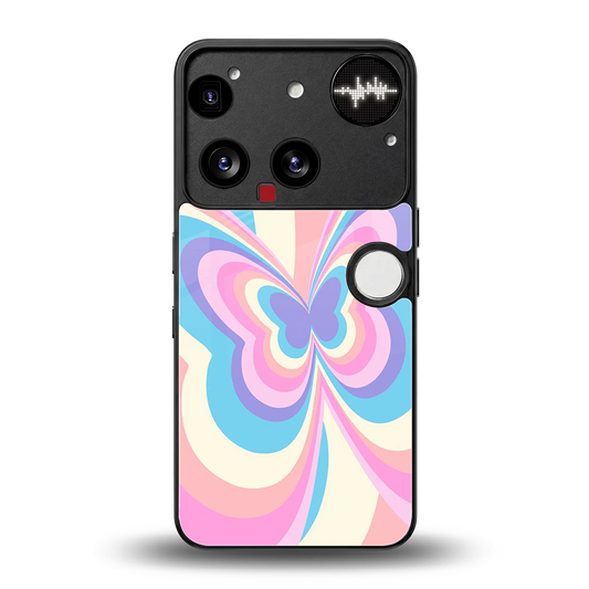 Y2K Vibrant Butterfly back phone cover | glass case for nothing phone 3
