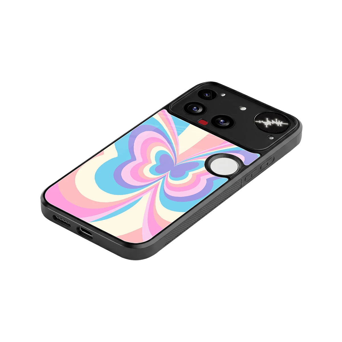 Y2K Vibrant Butterfly stylish phone case for nothing phone 3 | glossy glass and slim fit