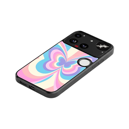 Y2K Vibrant Butterfly stylish phone case for nothing phone 3 | glossy glass and slim fit