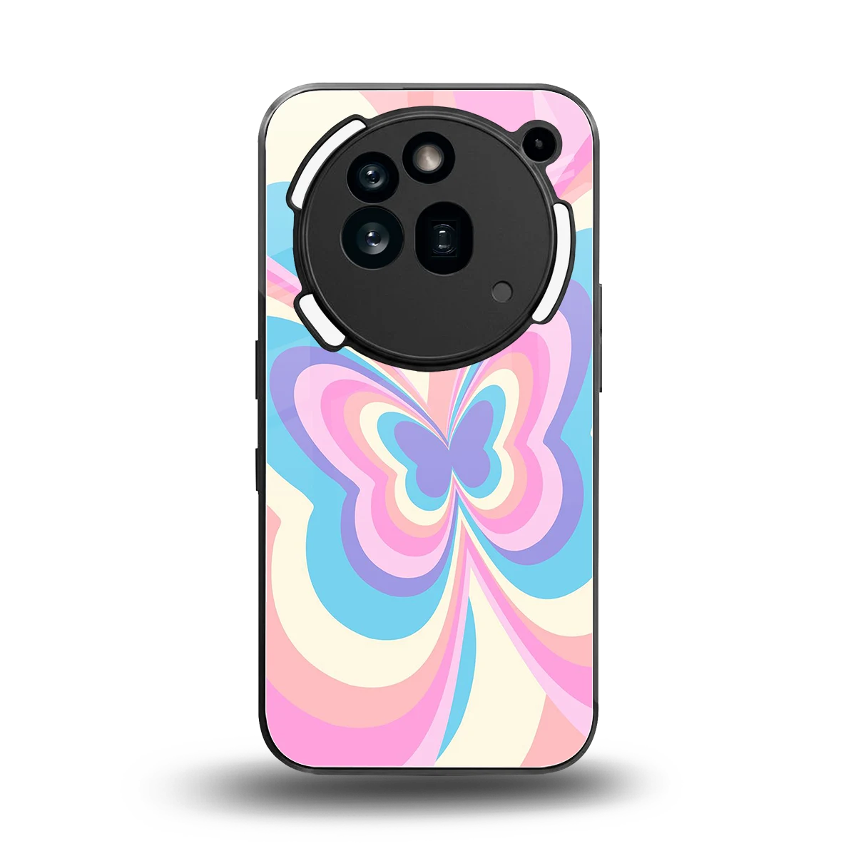 Y2K Vibrant Butterfly back phone cover | glass case for nothing phone 3a pro