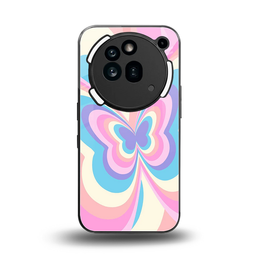 Y2K Vibrant Butterfly back phone cover | glass case for nothing phone 3a pro