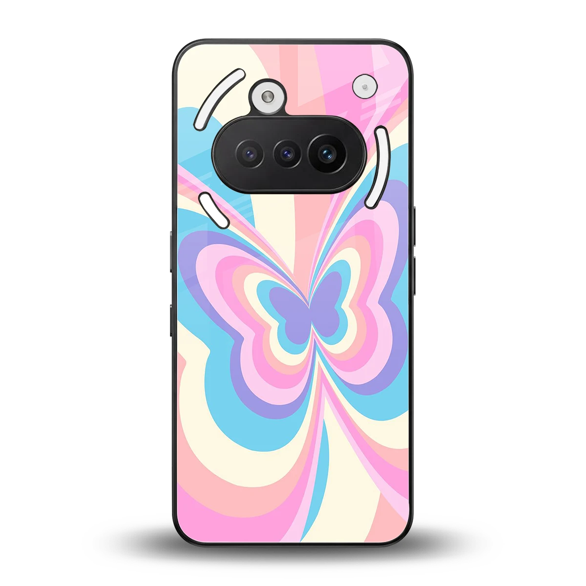 Y2K Vibrant Butterfly back phone cover | glass case for nothing phone 3a